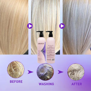 Shampoo violet pour blonds, neutralise les tons jaunes, perfectionne le <span class=keywords><strong>blond</strong></span>, corrige les tons blonds - Product Image 5
