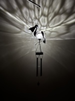 Dekorative solarbetriebene LED-Vogel-Hängeleuchte für Gartenzaun, wasserdichte Tierlaterne, Metall-Windspiel-Licht