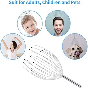 Venta al por mayor caliente forma de pulpo cepillo de masaje del cuero cabelludo garra masajeador de cabeza de alambre de acero inoxidable - Product Image 3