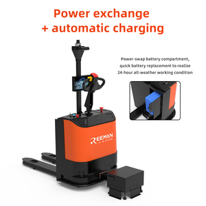 Carretilla elevadora automatizada Reeman Robot 1,5 Ton 12,5 m Altura de elevación Láser <span class=keywords><strong>Agv</strong></span> Apilador eléctrico Carretilla elevadora de vehículo guiada automatizada - Product Image 4