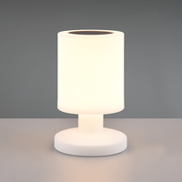 Moderne Unique Solaire LED Lampe de Table Lumière Nouveau Style Intérieur Extérieur IP44 Portable Sans Fil Cylindre USB Blanc pour Jardin Cour