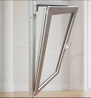 Ventanas inclinables y giratorias de PVC/UPVC de alta calidad personalizadas con vidrio templado doble, buen aislamiento acústico para casa