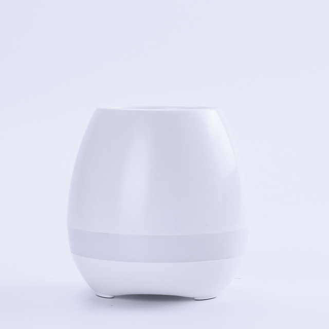 Tabletop Flower Pots Succulent Plastic Flower Pots With Night Light and Speaker Music Cute Pots