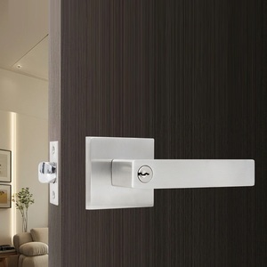 Kunci Gagang Pintu Silinder Modern dari Paduan Seng Tanpa Kunci dengan Backset 70mm untuk Kamar Tidur dan Kamar Mandi - Product Image 6