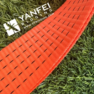 5T màu đỏ Polyester Chất liệu vải Sling vành đai - Product Image 3