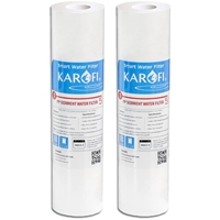 Cartouche de filtre à eau en polypropylène Karofi 10" x 2,5" pour sédiments, 5 microns PP, tension 220V, garantie 1 an, 500L/heure
