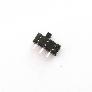 Sakelar sakelar geser Horizontal 2 kecepatan, sakelar sakelar geser 3 Pin 9*3.5*3.5mm dengan pegangan panjang 2MM, komponen elektronik terpasang di samping - Product Image 4