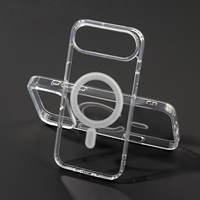 Coque de téléphone magnétique transparente antichoc en PC TPU Acrylique pour iPhone 17 Pro Max / Air / 16 / 15 / 14 / 13 / 12