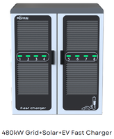 Station de recharge de véhicules électriques renouvelable 240 kW/360 kW/480 kW, borne de recharge de véhicules électriques alimentée par l'énergie solaire, PV + batterie + pile de puissance + bornes de recharge