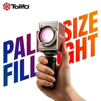 TOLIFO PL-15RGB Mini Lampe Vidéo LED RGB 15W, Batterie Rechargeable, Autonomie 75 Min, Lumière d'Appoint Portable pour Vlog et Photographie