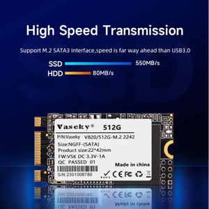 OEM menyesuaikan VASEKY SATA M.<span class=keywords><strong>2</strong></span> 64G 256GB 512G 1TB NGFF SSD 2242 Solid State Drive M2 Hard Disk M2 SATA untuk Laptop - Product Image 5