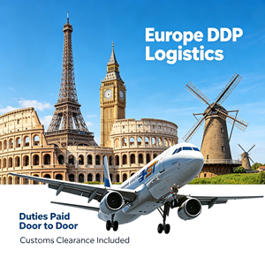 Dédouanement et taxes payées, livraison en 5 à 12 jours, transitaire aérien, dédouanement, livraison porte-à-porte, fret maritime vers l'Europe - Product Image 1