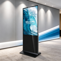 Afficheur publicitaire vertical pour entreprise en libre-service, installation murale flexible, affiche numérique avec SDK 43"-98" 1080p