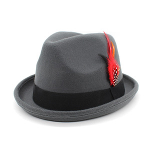 Moda uomo bavarese birra ragazzo cappello Jazz Oktoberfest tedesco accessorio in maschera birra Festival piuma cappello Fedora - Product Image 2