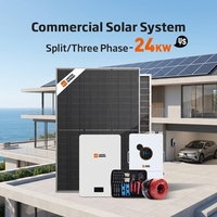 Système PV ESS 24kW 50kWh US avec onduleur hybride 60Hz, kit solaire pour alimentation de secours domestique avec fonction de surveillance Wi-Fi