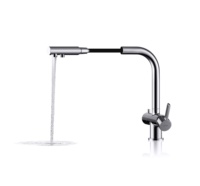Robinet de cuisine rétractable avec design coulissant et rotation à 360° °   Robinet de cuisine pivotant en laiton pour eau potable directe