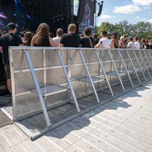 Barrière de file d'attente en aluminium à cadre renforcé, cloison de contrôle des foules, barrière piétonne pliable pour salon automobile, festival de musique, événements - Product Image 4