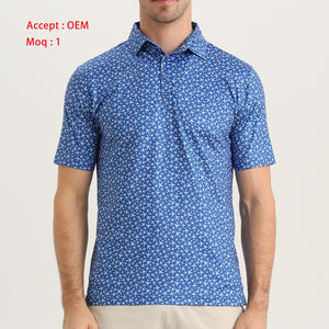 Ropa de Golf de Diseño OEM, Rendimiento de Lujo y Alta Calidad para Impresión por Transferencia de Calor, Transpirable y de Secado Rápido para Camisetas de Golf para Hombre - Product Image 6