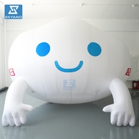 Poupée gonflable en nuage blanc, personnage de dessin animé, mascotte gonflable, décoration publicitaire personnalisée