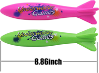 8.86 "grand jouet de piscine torpille de plongée jouet jeu sous-marin jouet de piscine pour enfant de 3 à 12 ans