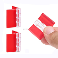 Outils de charnière pliante autocollants en plastique transparent 30x35 mm pour armoire, tiroir, meuble, présentoir DIY