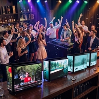 Écran d'affichage LED DJ pliable en six parties pour bureau, couleur intégrale, adapté aux discothèques, bars, scènes, fêtes, événements