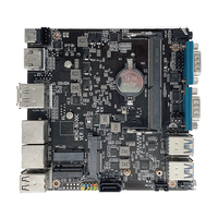 Mini PC industriel sans ventilateur, puissant, avec processeur Intel N150 4 cœurs 4 threads, support 1 x DDR4, 2 ports HDMI 2.0 + HDMI 1.4 + DisplayPort, et emplacement SIM intégré.
