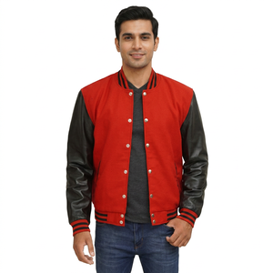 2025 High Quality Customized <b>Men</b> Varsity Jackets With Baseball Sleeves Stylish High Quality Leather for Winter Jacket For <b>Men</b> - Product Image 1