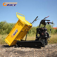 Carriola Elettrica Idraulica da 500kg, Mini Dumper a Batteria da 1000W, Carriola/Cingolata per Costruzioni