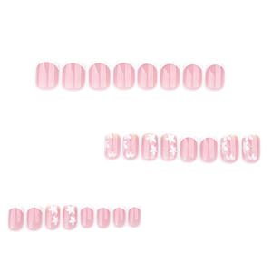 春花法式白色简约可穿戴可拆卸假指甲短中长方形指甲片浙江 - Product Image 2