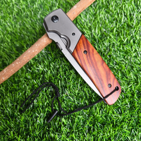 Couteau pliant multifonctionnel portable personnalisable en acier inoxydable 420J2, couteau de survie de poche pour le camping