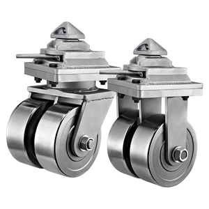 Bánh xe xoay đôi bằng thép rèn siêu bền 6/8/10/12 inch dùng cho container vận chuyển - Product Image 1