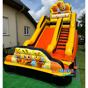 Nhà Máy Giá Inflatable lâu đài nhà bị trả lại hoạt hình con chó trượt unisex biển PVC dmuchana zjezdzalnia màu sắc không khí - Product Image 2