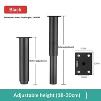 Pieds de support télescopiques réglables en acier pour armoires, lits, meubles TV, tables, bars et comptoirs