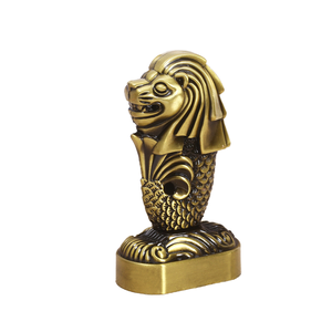 Thiết Kế Độc Đáo Tùy Chỉnh Bức Tượng In Singapore Cá Sư Tử Kim Loại Thủ Công Bức Tượng Thủ Công Lưu Niệm Bức Tượng - Product Image 6