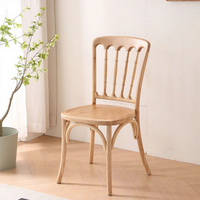 Chaise de banquet empilable en bois massif MULIGNA de haute qualité pour événements extérieurs, hôtels et repas à domicile