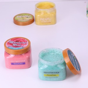 Gommages corporels végétaliens pêche-citron, directement de l'usine, exfoliants, blanchissants, à base de plantes, enrichis en vitamine C, parfum rose fruité, nourrissants - Product Image 5