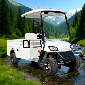 Carrito de Golf Eléctrico de 8 Asientos con Caja de Carga Extendida, Batería de Litio, Estructura de Acero Q235B para la Cosecha de Materiales en Huertos y Granjas - Product Image 1
