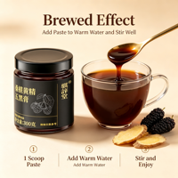 Pâte noire mixte antioxydante de mûrier et de polygonatum, enrichie en céréales noires, pour la protection de la peau et le bien-être des passionnés modernes