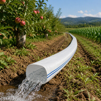 Tuyau plat multicouche en PE tissé circulaire pour l'irrigation des vergers et des forêts, transport d'eau longue distance