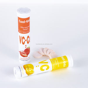 Comprimés effervescents de <span class=keywords><strong>calcium</strong></span> jaune clair personnalisés OEM Suppléments de vitamine C 24 mois Stockage au sec pour femmes enceintes - Product Image 2
