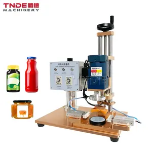TNDE TDX-S1M Semi Automatic Single Head Bottle Cap Sealer Twist Off Capping Machine with Bottle Clamping Device