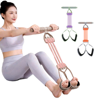 Pedal de Ejercicio con Tubos Antirrotura, Equipo de Entrenamiento para el Hogar, Asistencia para Abdominales, Cintura, Brazos, Piernas y Pilates