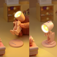 Veilleuse Dinosaure Mignonne, Support de Téléphone Portable, Base Stable, Ornement, Lampe à Piles Bouton, Applique Murale Miniature en Forme d'Animal, Veilleuse de Sommeil