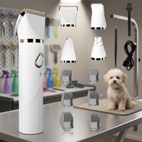 Großhandel 4-in-1 Tierpflege-Schermaschine Kabellos USB-Aufladung Geräuscharm Plastik Einfach zu Bedienen Tierhaar-Trimmer Pfoten-Ohren-Gesichts-Trimmer-Set