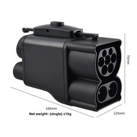 Adaptateur DC CCS2 vers CCS1 300KW 400KW IP65 IP67 Connecteur de charge rapide DC En stock Convertisseur de charge VE Adaptateur de chargeur de voiture