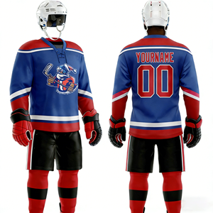 ชุดฮอกกี้น้ำแข็งแฟชั่นมาใหม่ ชุดกีฬา ชุดฮอกกี้น้ำแข็งแบบสั่งพิมพ์ลายได้ - Product Image 1