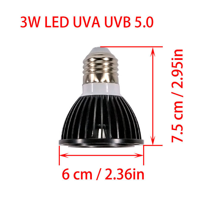 5.0 10.0 15.0 Full Spectrum Reptile Lighting LED UVA UVB Lamp 24 Inch 18W 20W Fluorescent Light Tube Clear Glass Basking Sun