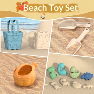 Ensemble <span class=keywords><strong>de</strong></span> jouets <span class=keywords><strong>de</strong></span> <span class=keywords><strong>plage</strong></span> pour bébés en silicone souple sans BPA, seau et pelle éducatifs pour enfants et tout-petits, idéal pour l'extérieur et le sable - Product Image 4