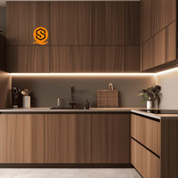 Meubles de cuisine sur mesure en mélamine de luxe CORINA avec support de dessin, planification de la disposition et coordination de l'emballage, fabriqués sur commande